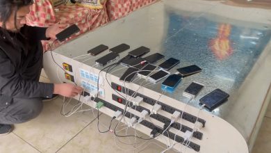 يوتيوبر صيني يصنع باور بانك عملاق يشحن 60 جهاز موبايل (فيديو)